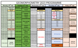 Programme – Geomorphometry2023
